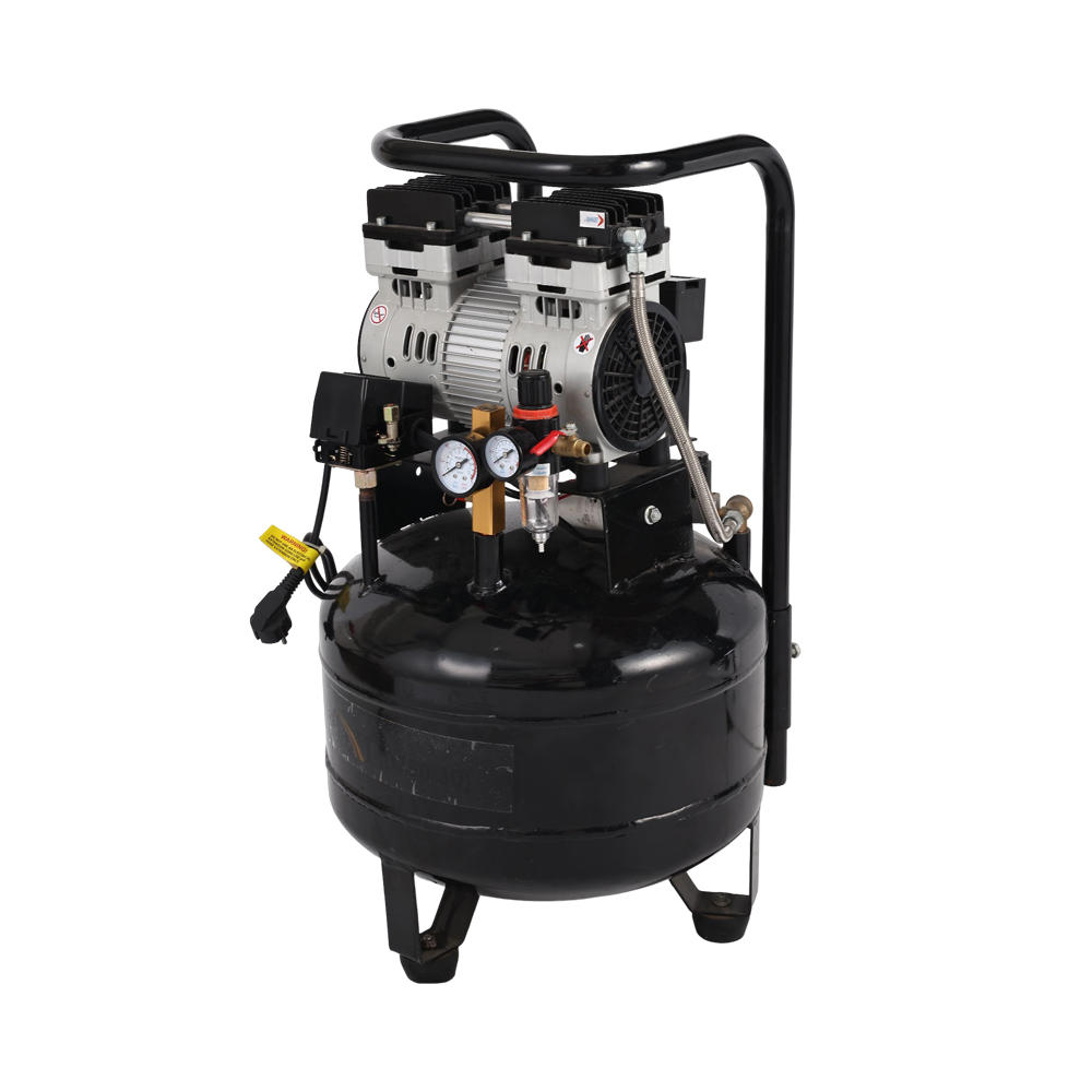 750W 24L Dual Cylinder Oil Free Pancake Tank Compressor Model C-820