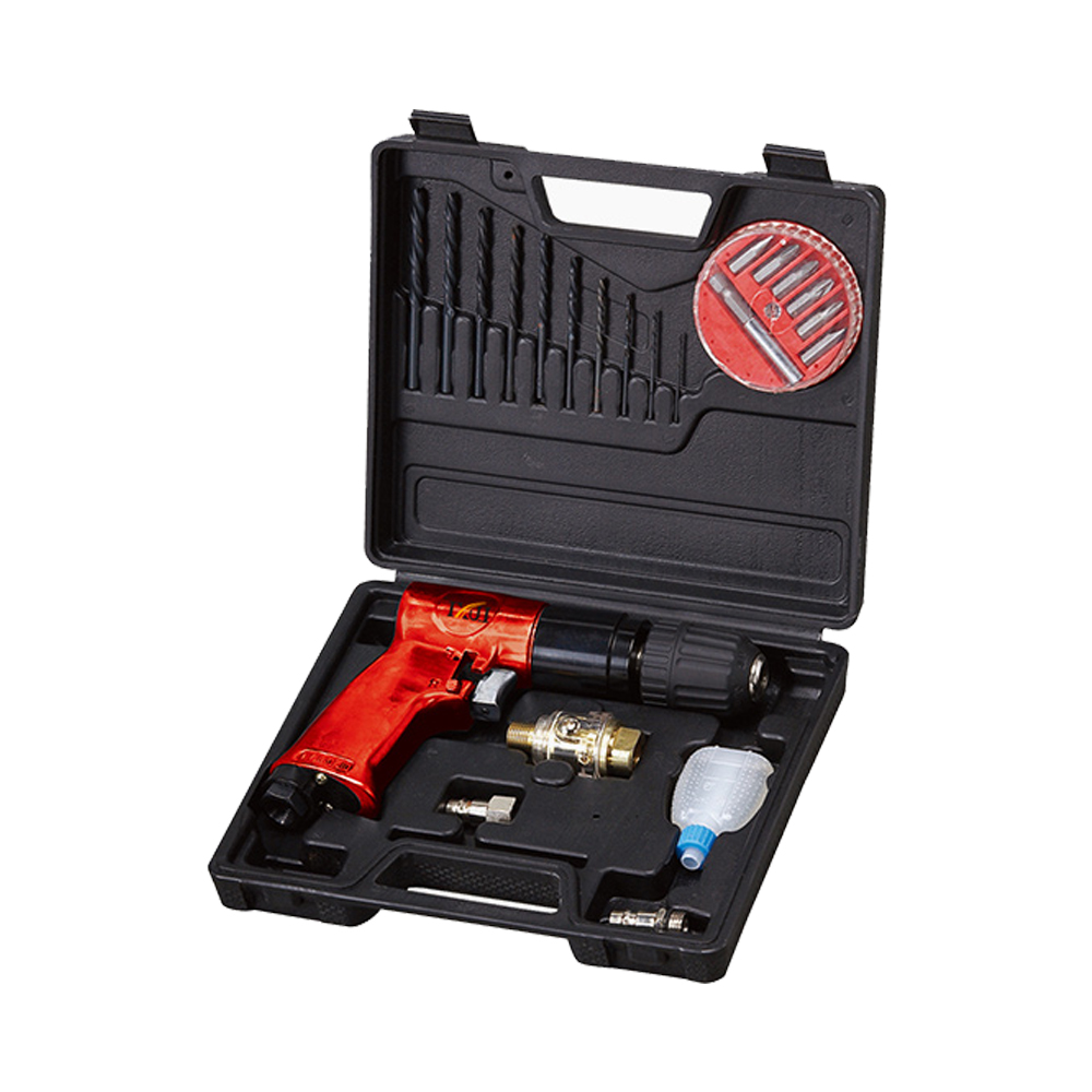LX-034 (LX-3010K) 22-PC 3-8 Inch Reversible Pistol Drill BMC Kit